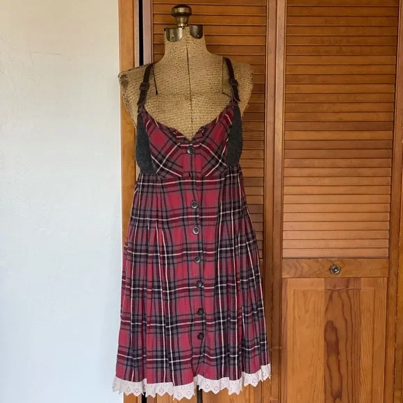 free people brown plaid dress Free People Tulie Plaid Midi Dress – White Chocolate Couture